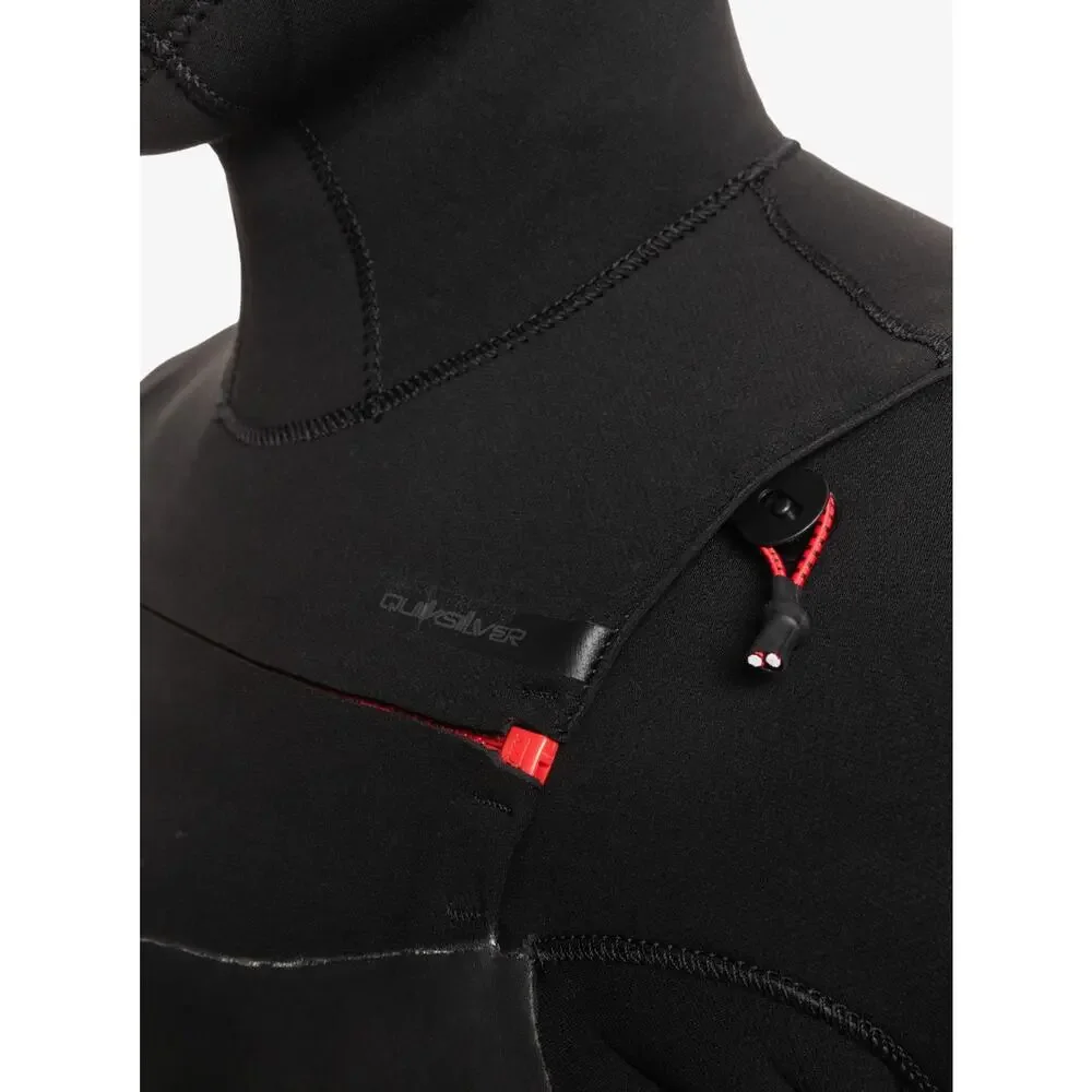 Quiksilver Mens Full Wetsuit 4/3mm Marathon Sessions Hooded Chest Zip Suit